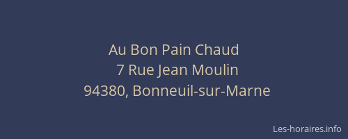 Au Bon Pain Chaud