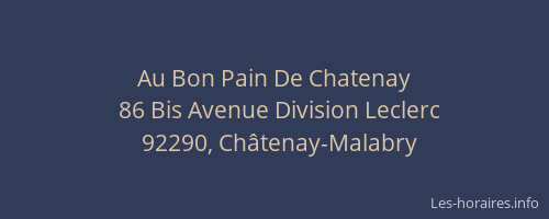 Au Bon Pain De Chatenay