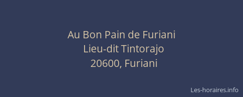 Au Bon Pain de Furiani