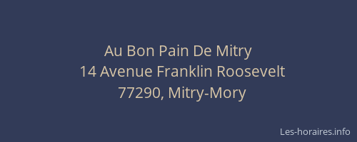 Au Bon Pain De Mitry