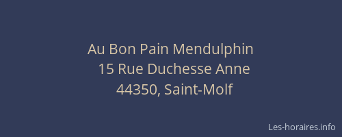 Au Bon Pain Mendulphin
