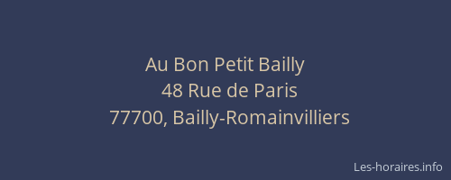 Au Bon Petit Bailly