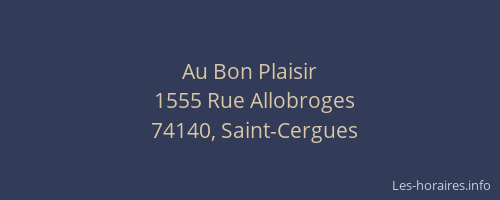 Au Bon Plaisir