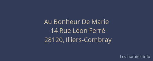 Au Bonheur De Marie