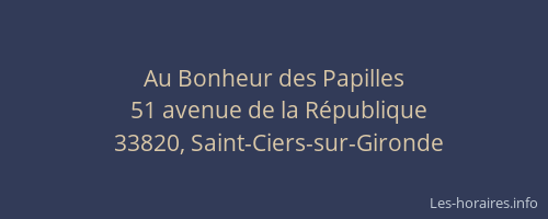 Au Bonheur des Papilles
