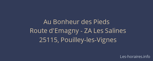 Au Bonheur des Pieds