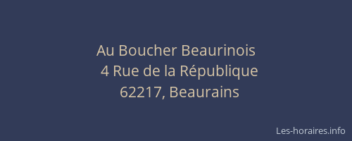 Au Boucher Beaurinois