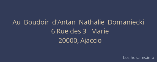 Au  Boudoir  d'Antan  Nathalie  Domaniecki