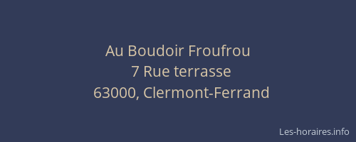 Au Boudoir Froufrou