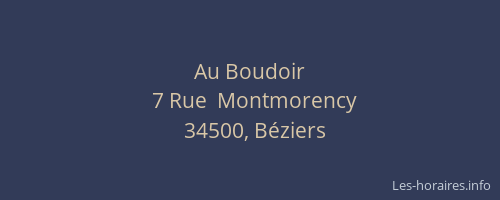 Au Boudoir