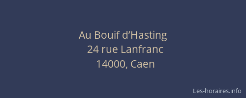 Au Bouif d’Hasting