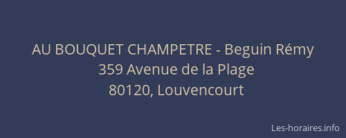AU BOUQUET CHAMPETRE - Beguin Rémy