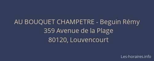 AU BOUQUET CHAMPETRE - Beguin R&eacute;my