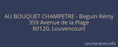 AU BOUQUET CHAMPETRE - Beguin Rémy