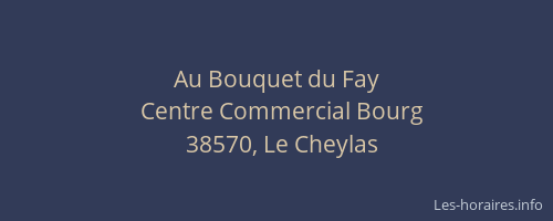 Au Bouquet du Fay
