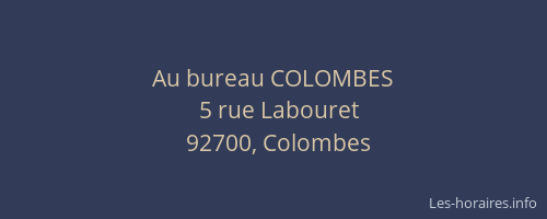 Au bureau COLOMBES