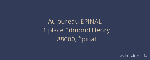 Au bureau EPINAL