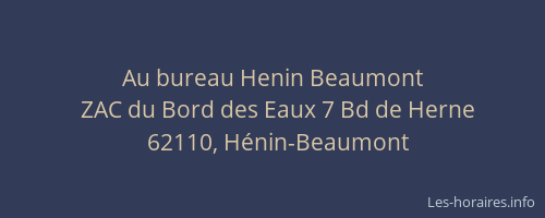 Au bureau Henin Beaumont