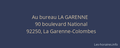 Au bureau LA GARENNE