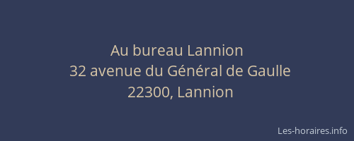 Au bureau Lannion