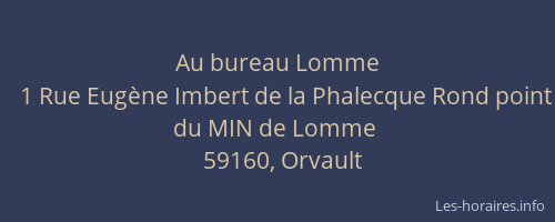 Au bureau Lomme