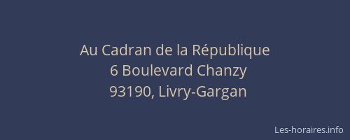 Au Cadran de la République