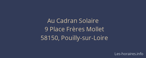 Au Cadran Solaire