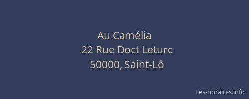 Au Cam&eacute;lia