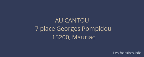 AU CANTOU