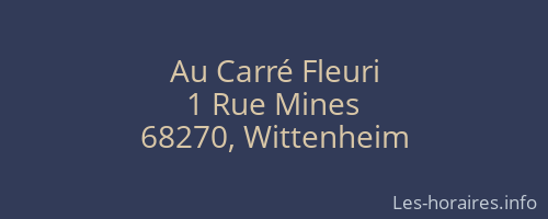 Au Carré Fleuri