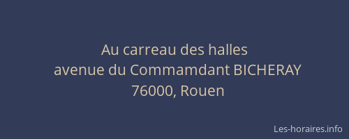 Au carreau des halles