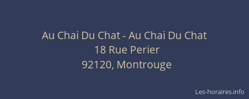 Au Chai Du Chat - Au Chai Du Chat