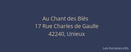 Au Chant des Blés