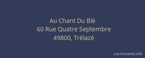 Au Chant Du Blé