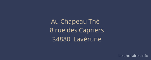 Au Chapeau Thé