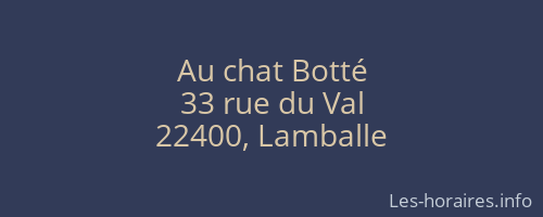 Au chat Botté