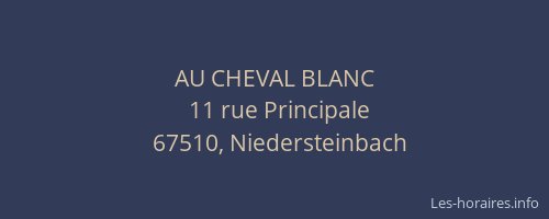 AU CHEVAL BLANC