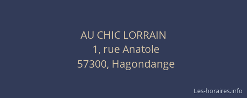 AU CHIC LORRAIN