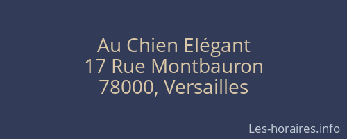 Au Chien Elégant