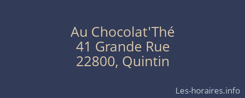 Au Chocolat'Thé