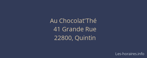 Au Chocolat'Thé