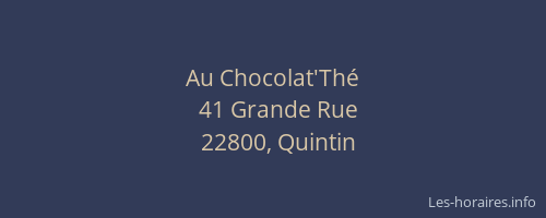 Au Chocolat'Th&eacute;