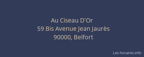 Au Ciseau D'Or
