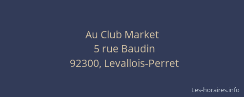 Au Club Market