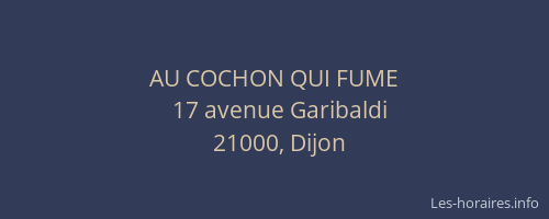 AU COCHON QUI FUME