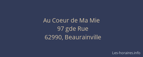 Au Coeur de Ma Mie