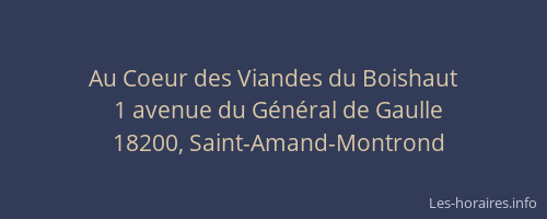 Au Coeur des Viandes du Boishaut