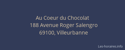 Au Coeur du Chocolat