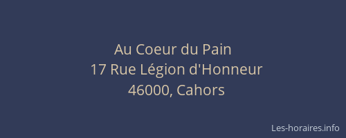 Au Coeur du Pain