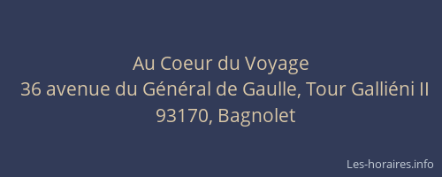 Au Coeur du Voyage